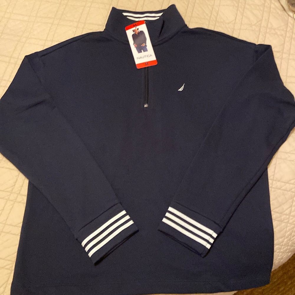 Nautica 3/4 zip navy pullover NWT